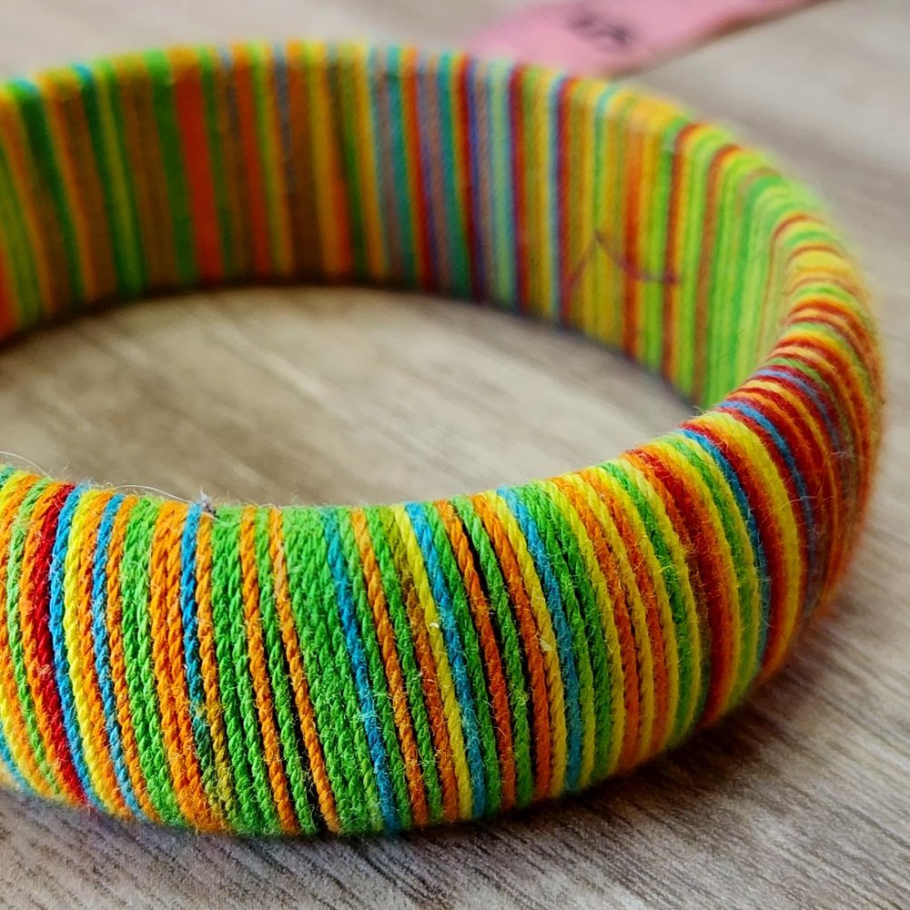 thread wrapped bracelet
